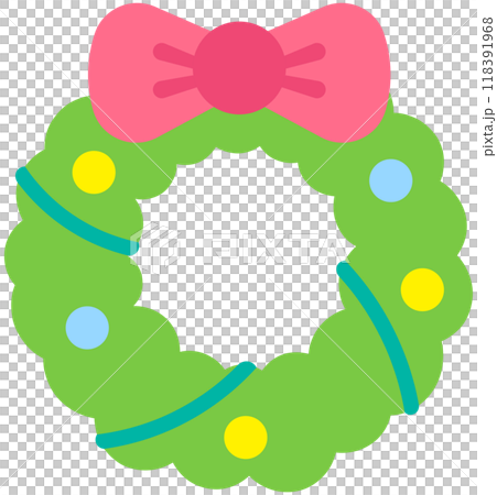 Colorful Christmas elements wreath of mistletoe Colorful Christmas elements wreath of mistletoe 118391968