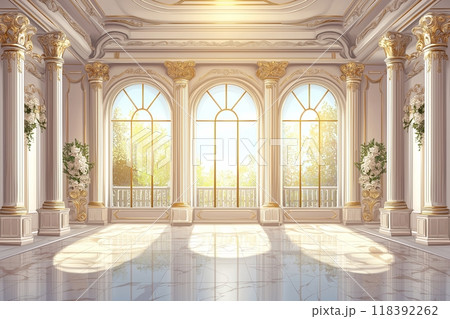 Palace interior background castle hall 118392262