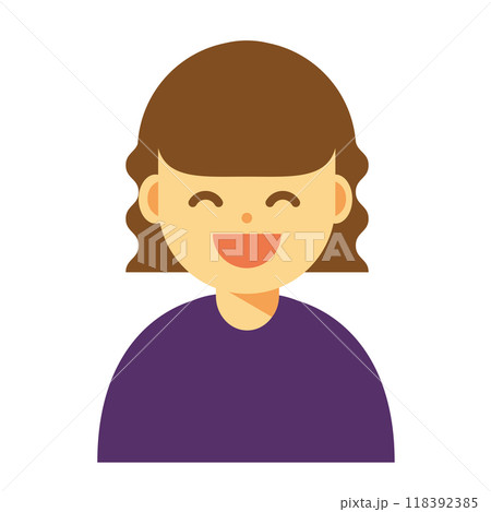 笑顔の女性のアイコン 笑顔の女性のアイコン 118392385
