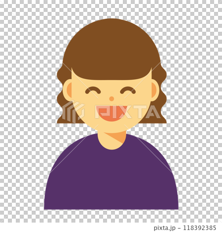 微笑的女人圖標 118392385