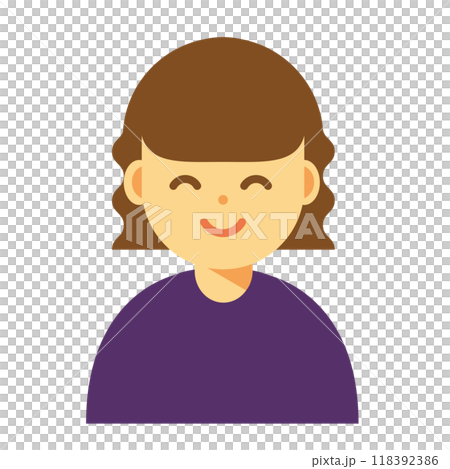 Illustration of a smiling woman Illustration of a smiling woman 118392386