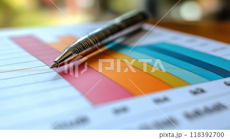 グラフとボールペン グラフとボールペン 118392700