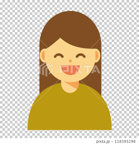 Smile woman icon Smile woman icon 118393298