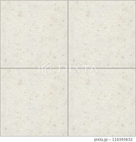 Quartz beige square seamless ceramic mosaic tile and pattern useful as background or texture 118393632