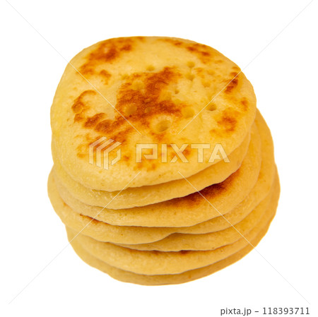 Close up Cocktail Blinis or mini blinis on white background Close up Cocktail Blinis or mini blinis on white background 118393711