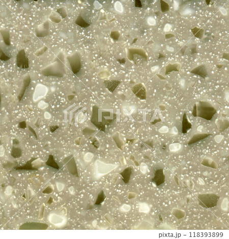 Quartz beige square seamless ceramic mosaic tile and pattern useful as background or texture 118393899