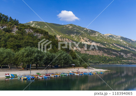 Lago di Scanno, Scanno, National Park of Abruzzo, Province of L'Aquila, region of Abruzzo, Italy 118394065