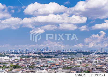 《東京都》夏空の都市風景 《東京都》夏空の都市風景 118394571
