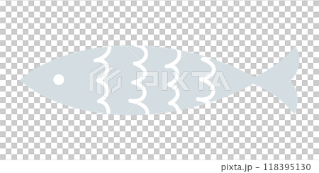 斯堪的納維亞風格插畫魚（灰色/灰色版） 118395130