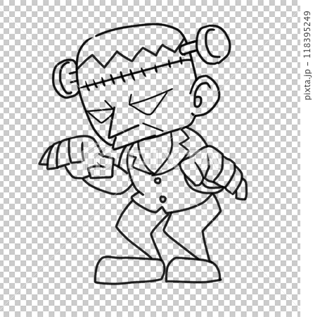 Frankenstein line drawing Frankenstein line drawing 118395249