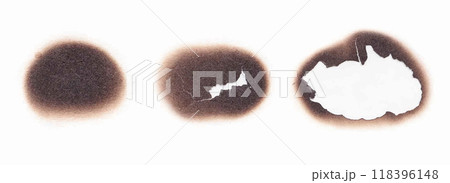 Burnt paper holes realistic vector illustration Burnt paper holes realistic vector illustration 118396148