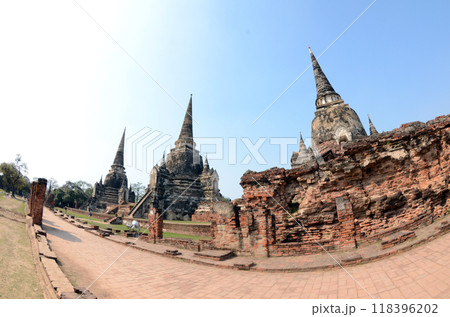 タイ バンコク アユタヤ遺跡.5 118396202