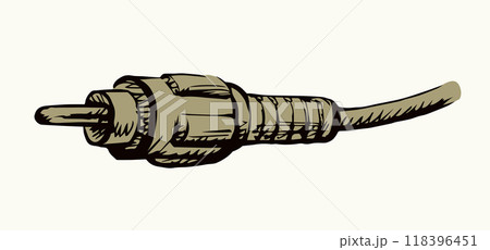 Vector drawing. Electrical cord icon 118396451