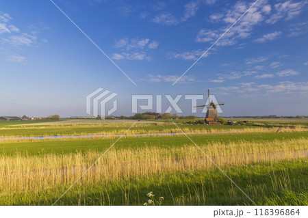 windmill in Noord Holland, Netherlands windmill in Noord Holland, Netherlands 118396864