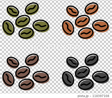 烘焙咖啡豆以製作美味咖啡的插圖 118397108