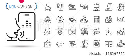 Pack of Bike path, Cashback and Wallet line icons. Include Seo gear, Chart, Clipboard pictogram icons. Selfie stick, Chemistry lab, Recovery ssd signs. Scroll down, Online shopping, Teamwork. Vector Pack of Bike path, Cashback and Wallet line icons. Include Seo gear, Chart, Clipboard pictogram icons. Selfie stick, Chemistry lab, Recovery ssd signs. Scroll down, Online shopping, Teamwork. Vector 118397852
