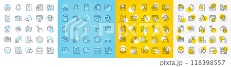 Vector icons set of Shield, Meeting time and Gps line icons pack for web with Wallet, Document, Approved document outline icon. Loyalty points, Online shopping, Inventory checklist pictogram. Vector Vector icons set of Shield, Meeting time and Gps line icons pack for web with Wallet, Document, Approved document outline icon. Loyalty points, Online shopping, Inventory checklist pictogram. Vector 118398557