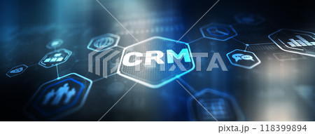 CRM Customer Relationship Management. Communication and planning software concept CRM Customer Relationship Management. Communication and planning software concept 118399894