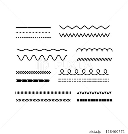 いろんなラインのセット いろんなラインのセット 118400771