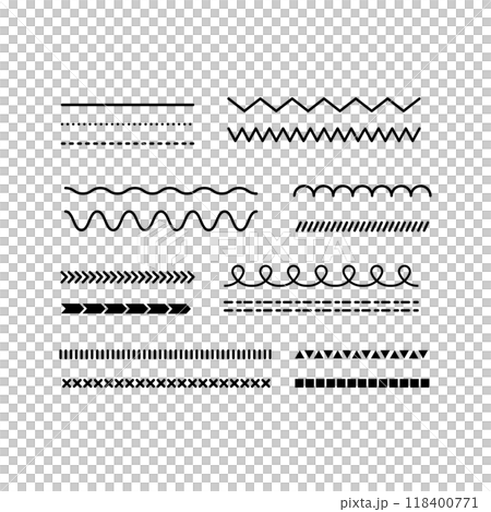 いろんなラインのセット いろんなラインのセット 118400771