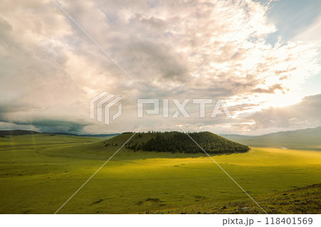 Togoo dead volcano in Mongolia 118401569