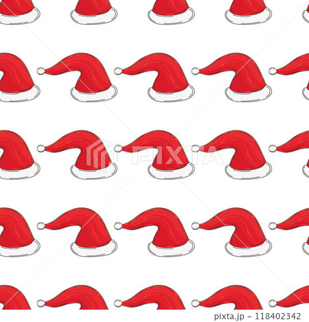Christmas background. Seamless pattern in hand draw style 118402342