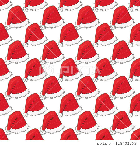 Christmas background. Seamless pattern in hand draw style Christmas background. Seamless pattern in hand draw style 118402355