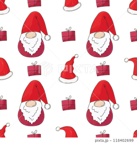 Christmas holidays. Seamless pattern in hand draw style 118402699