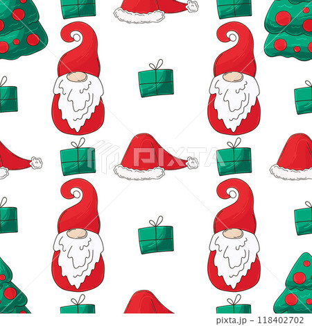 Christmas holidays. Seamless pattern in hand draw style 118402702