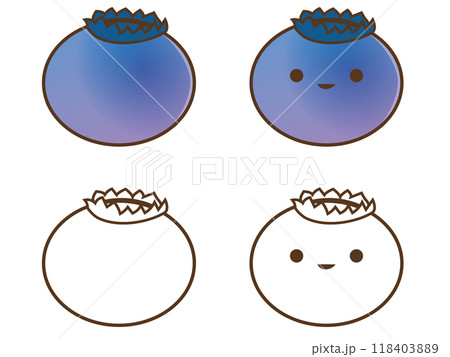 ブルーベリーのイラスト 118403889