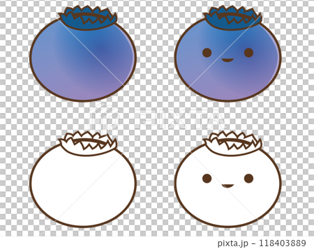 ブルーベリーのイラスト 118403889