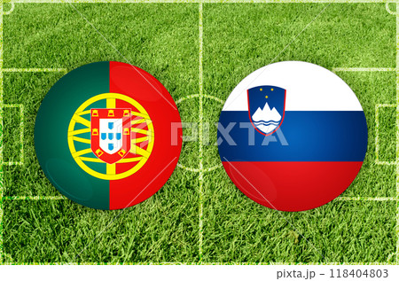 Portugal vs Slovenia football match Portugal vs Slovenia football match 118404803
