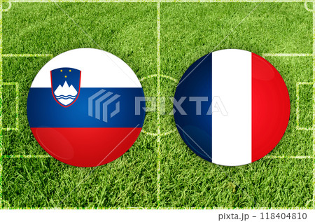Slovenia vs France football match 118404810