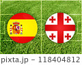Spain vs Georgia football match 118404812