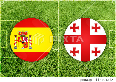 Spain vs Georgia football match Spain vs Georgia football match 118404812