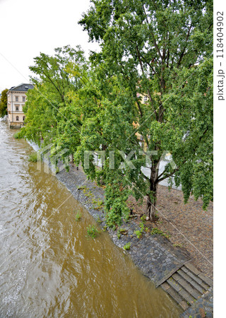 High water levelHigh water levels on Vltava, after storm Boris caused torrential floods in Europe, in Pragues on Vltava, after storm Boris caused torrential floods in Europe, in Prague, Czech Republic High water levelHigh water levels on Vltava, after storm Boris caused torrential floods in Europe, in Pragues on Vltava, after storm Boris caused torrential floods in Europe, in Prague, Czech Republic 118404902