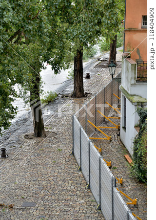 High water levelHigh water levels on Vltava, after storm Boris caused torrential floods in Europe, in Pragues on Vltava, after storm Boris caused torrential floods in Europe, in Prague, Czech Republic 118404909