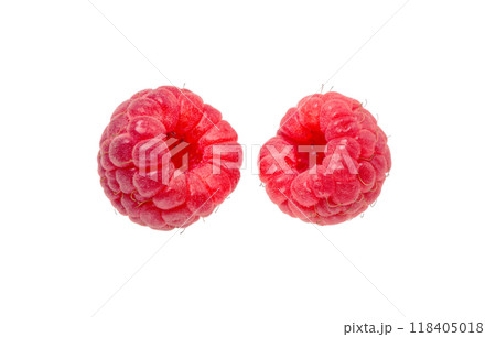 Rasberries isolated on white Rasberries isolated on white 118405018