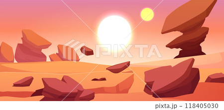 Landscape of Mars. Alien planet. 118405030