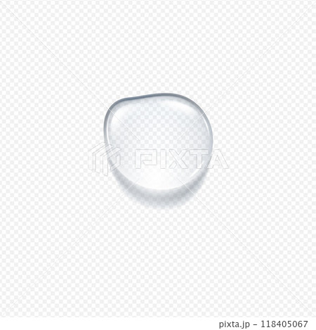 A water drop on a transparent background, vector illustration. 118405067