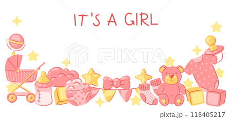 Baby shower frame. New born baby boy Happy Birthday. Baby shower frame. New born baby boy Happy Birthday. 118405217