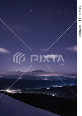 【庄内の風景】眺海の森_星空 【庄内の風景】眺海の森_星空 118406351