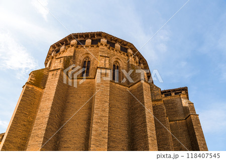 Exterior view of the Church of Saint John Baptist in Santoyo in Palencia Exterior view of the Church of Saint John Baptist in Santoyo in Palencia 118407545