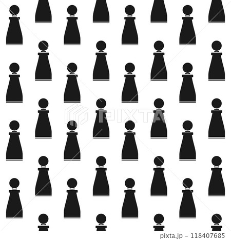 Vector seamless pattern of chess figure silhouette Vector seamless pattern of chess figure silhouette 118407685