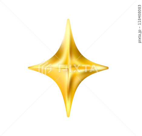 Gold star emoji icon. Glittering sparkle magic element. Gold star emoji icon. Glittering sparkle magic element. 118408083