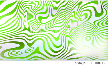 Abstract white green fluid swirl bg. Liquid line surface. 118408117