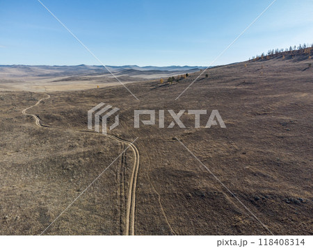 Lake Baikal. the steppes of Olkhon. Warm autumn days. 118408314