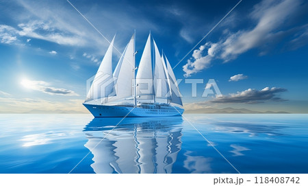 A beautiful day for sailing 118408742