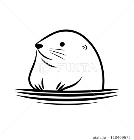 mole icon or modern line symbol. Vector line art and icon design with bold outline. Black and white Pixel Perfect minimalistic symbol isolated white background. Silhouette simple thin sign mole icon or modern line symbol. Vector line art and icon design with bold outline. Black and white Pixel Perfect minimalistic symbol isolated white background. Silhouette simple thin sign 118409673