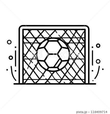 penalty icon or modern line symbol. Vector line art and icon design with bold outline. Black and white Pixel Perfect minimalistic symbol isolated white background. Silhouette simple thin sign 118409714